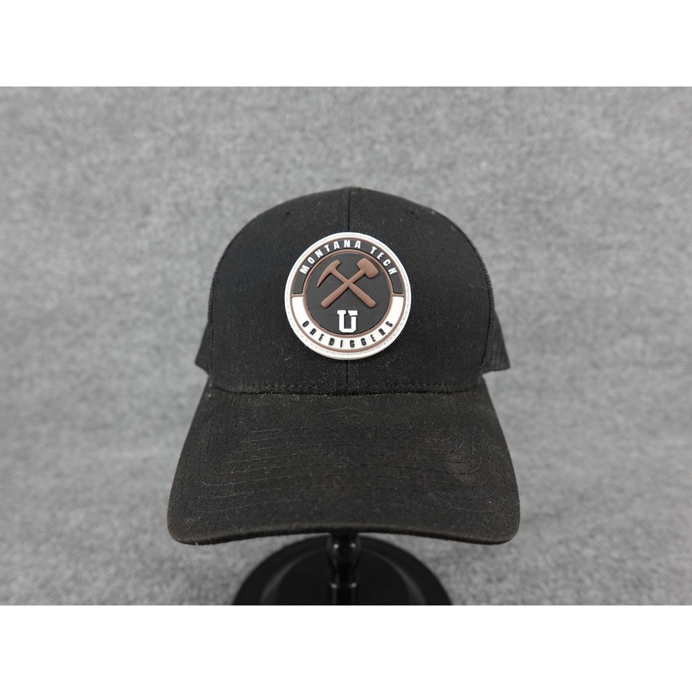 Uptop Montana Tech‎ Orediggers Trucker Hat Mens OSFA Black Mesh Snapback